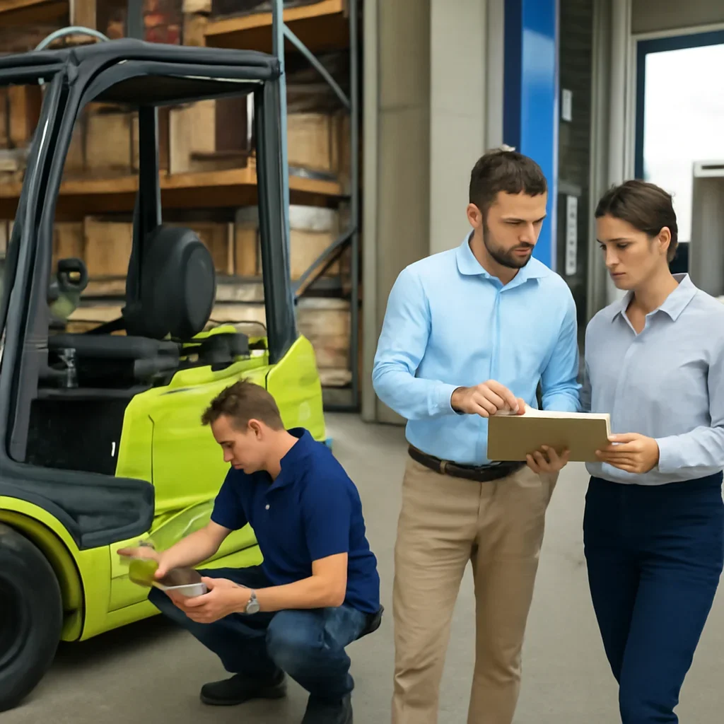 Electric forklift delivery and service planning related to 4-wheel electric forklifts