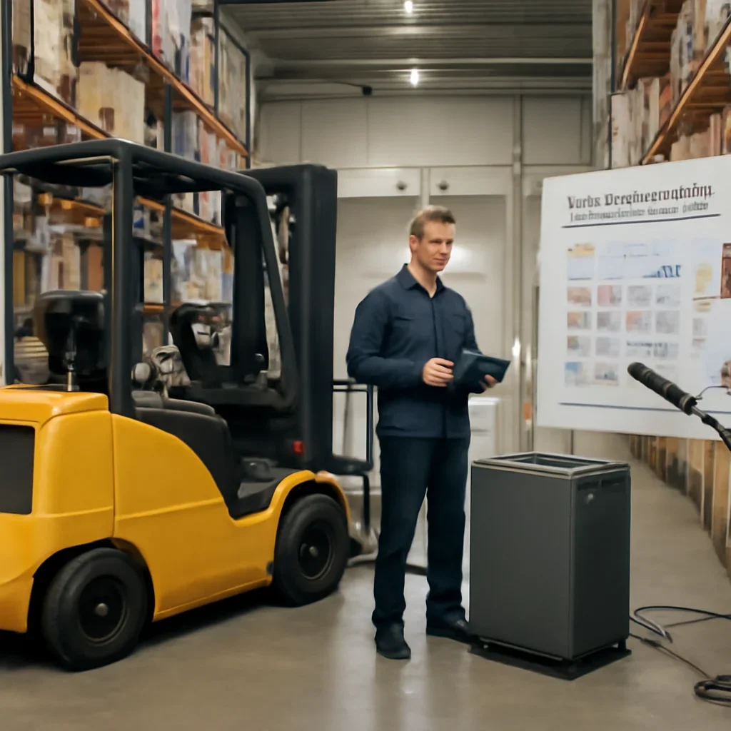 Electric forklift delivery and service planning related to battery room solutions