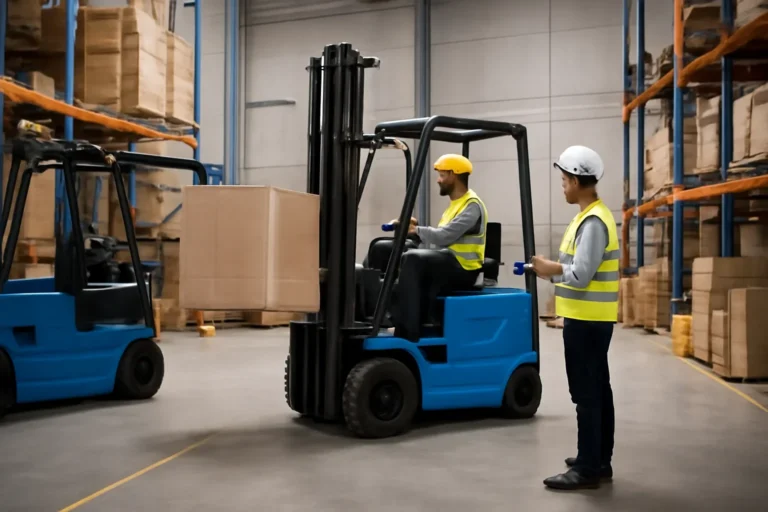 How operator training reduces damage and claims planning scene with electric material handling equipment