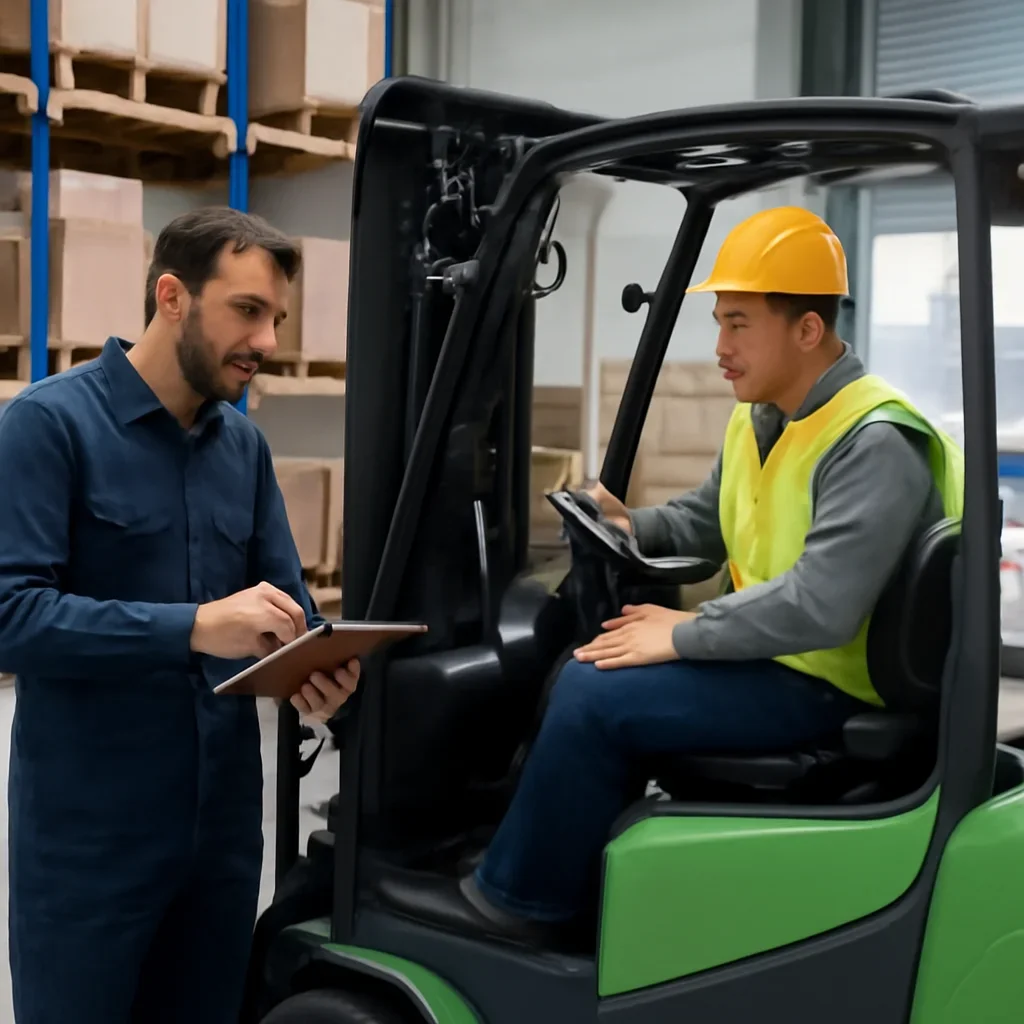 Electric forklift delivery and service planning related to how operator training reduces damage and claims