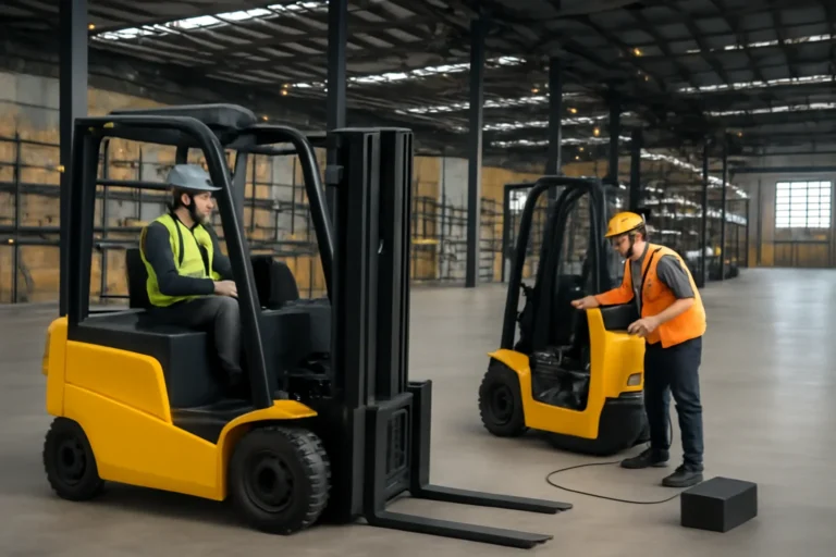 How to cut downtime with planned maintenance planning scene with electric material handling equipment