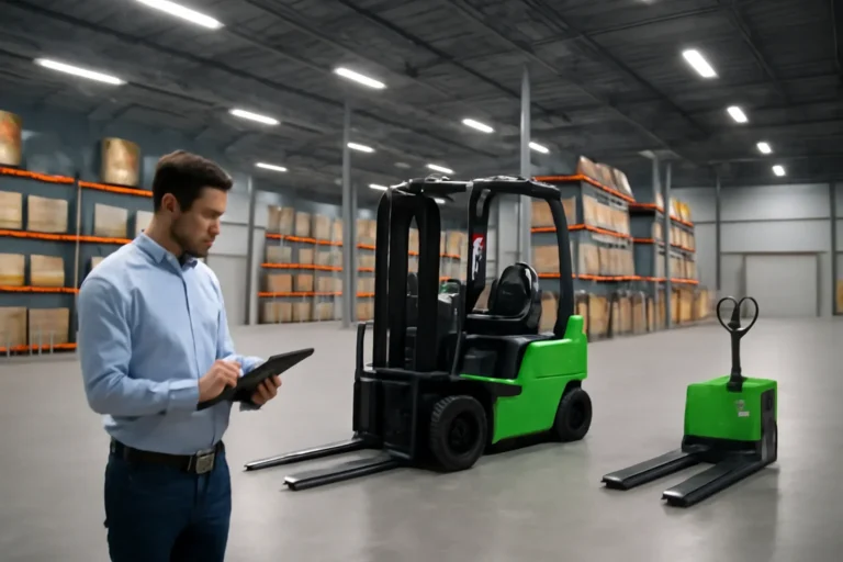 How to rent an electric forklift in houston planning scene with electric material handling equipment