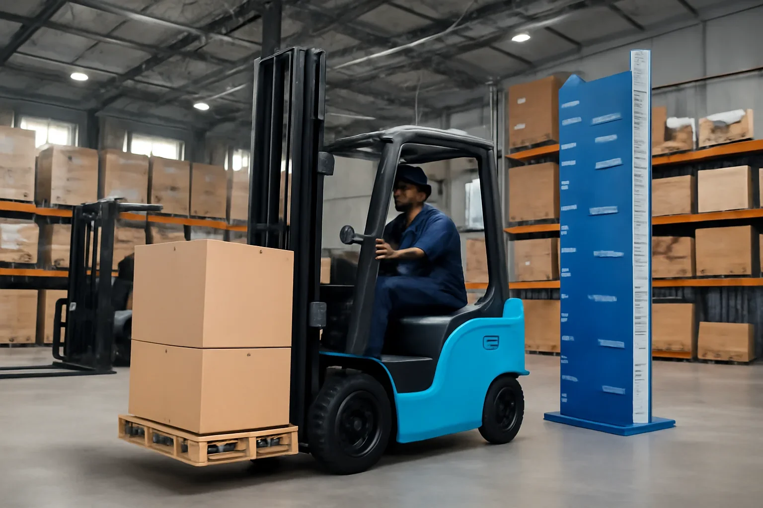 How to size an electric forklift for load capacity and lift height planning scene with electric material handling equipment