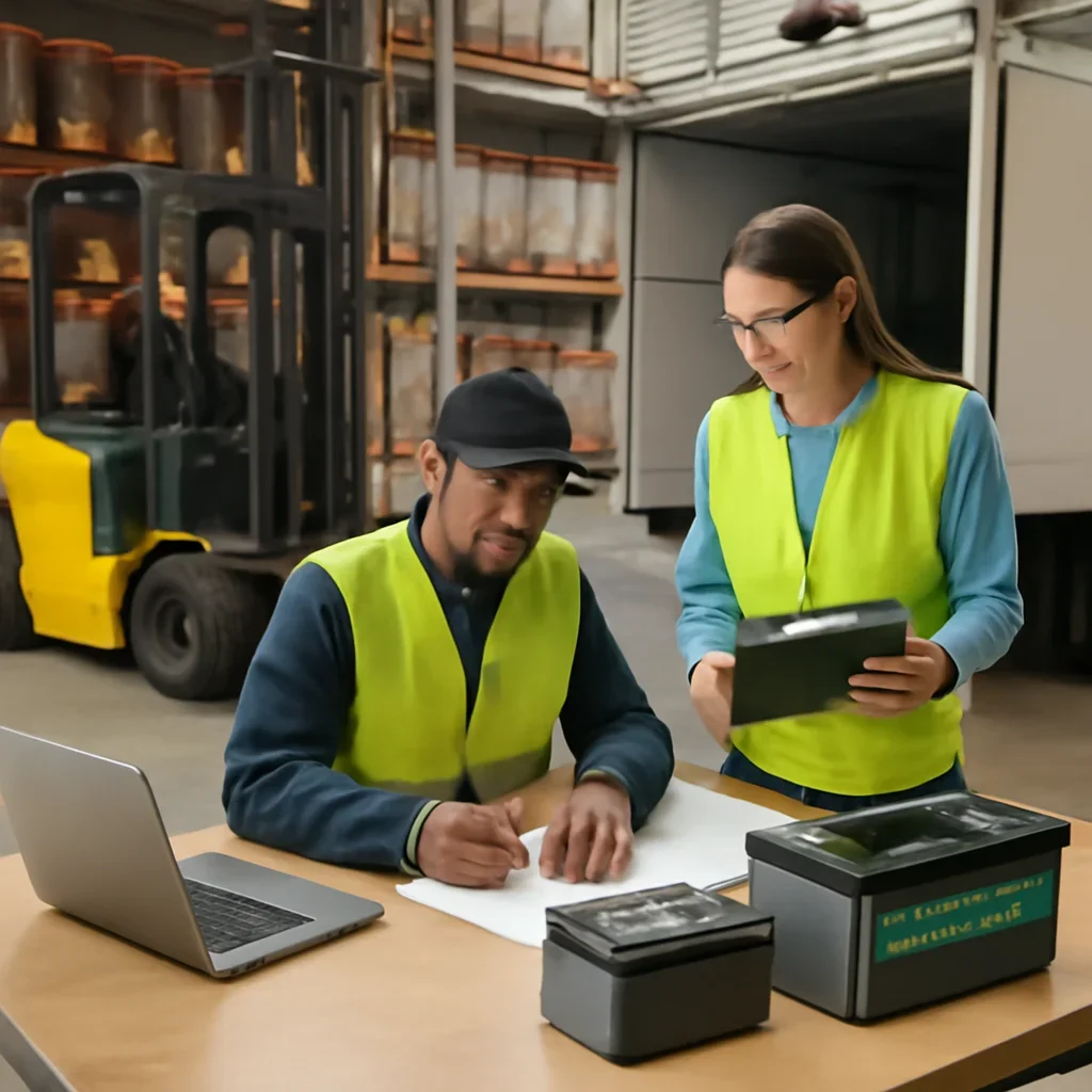 Electric forklift delivery and service planning related to lead-acid vs lithium-ion forklift batteries