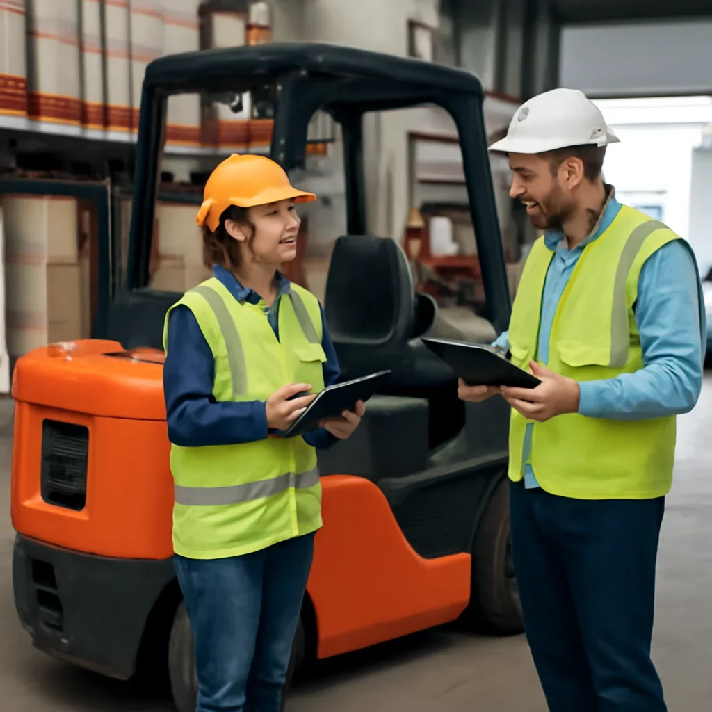 Electric forklift delivery and service planning related to order picker safety and productivity tips