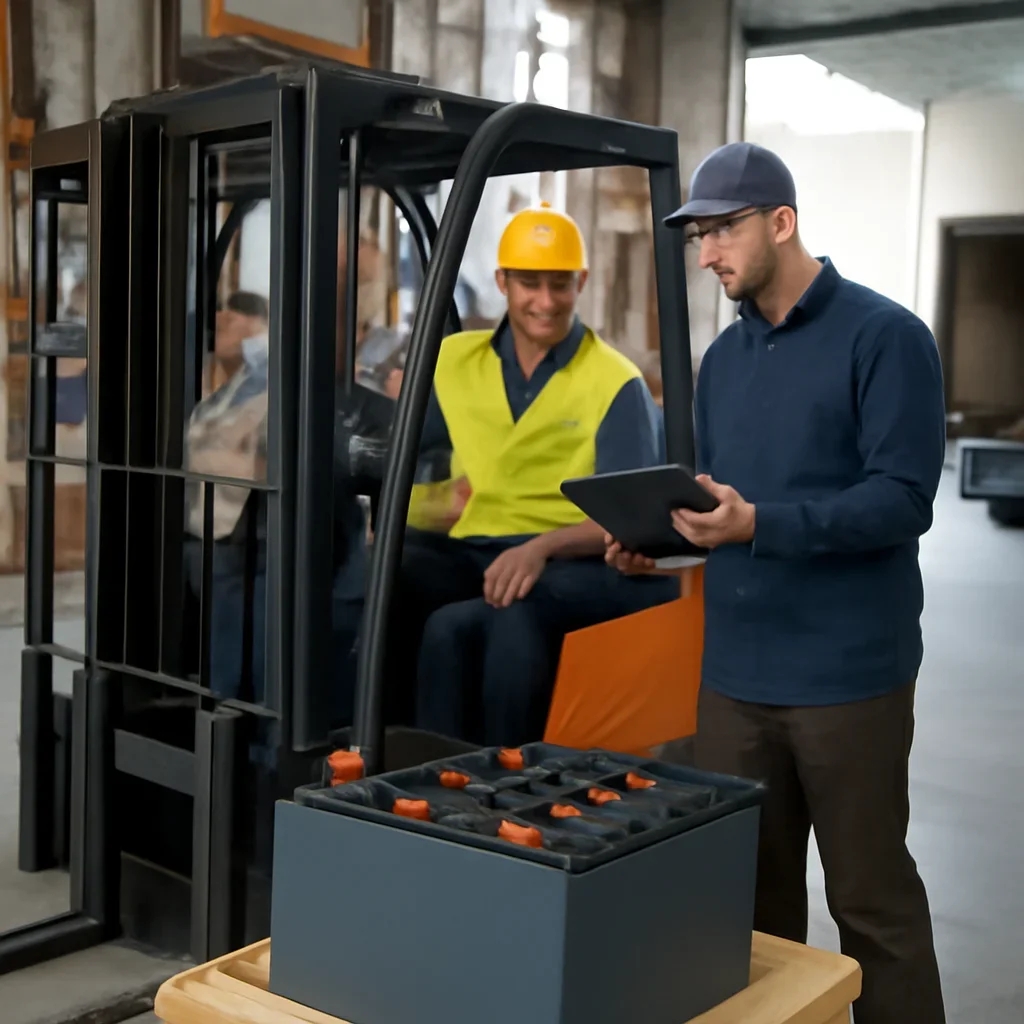 Electric forklift delivery and service planning related to when to replace your forklift battery