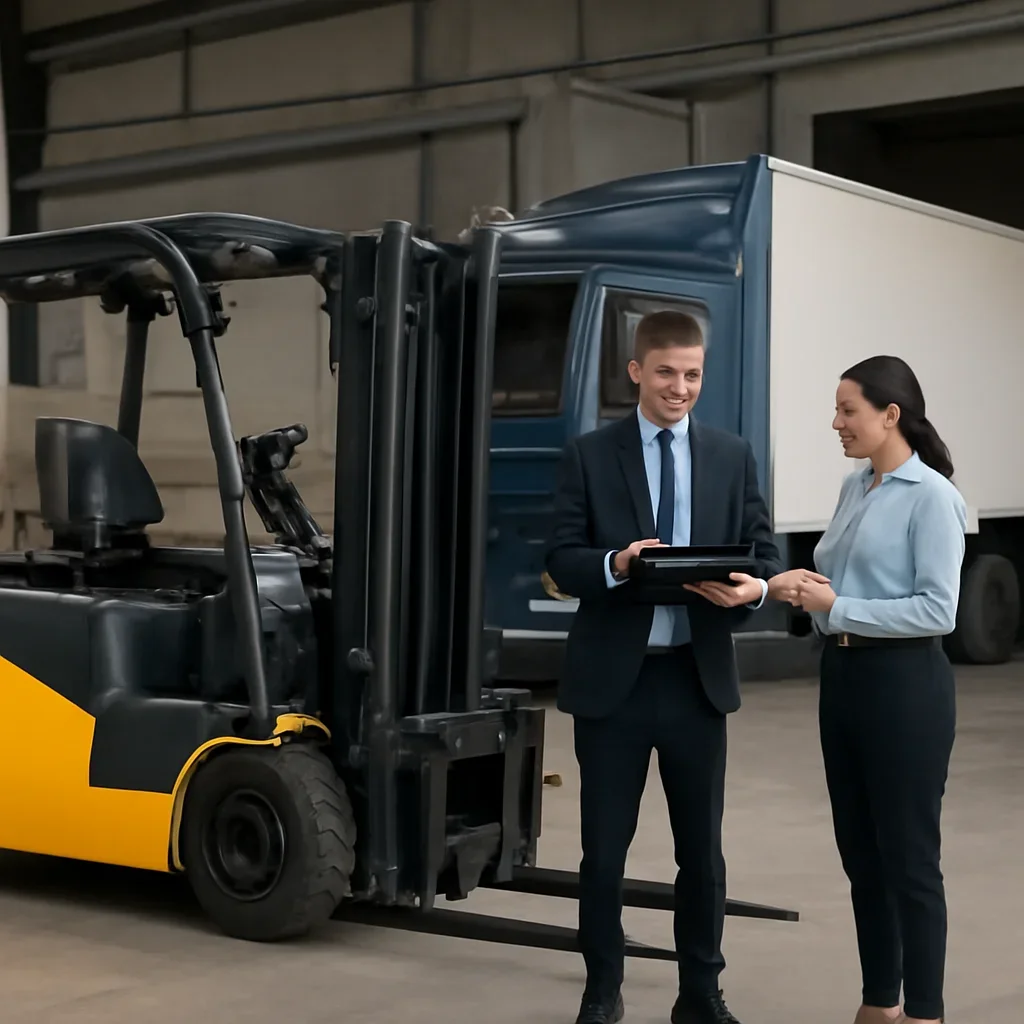 Electric forklift delivery and service planning related to lease vs buy forklift