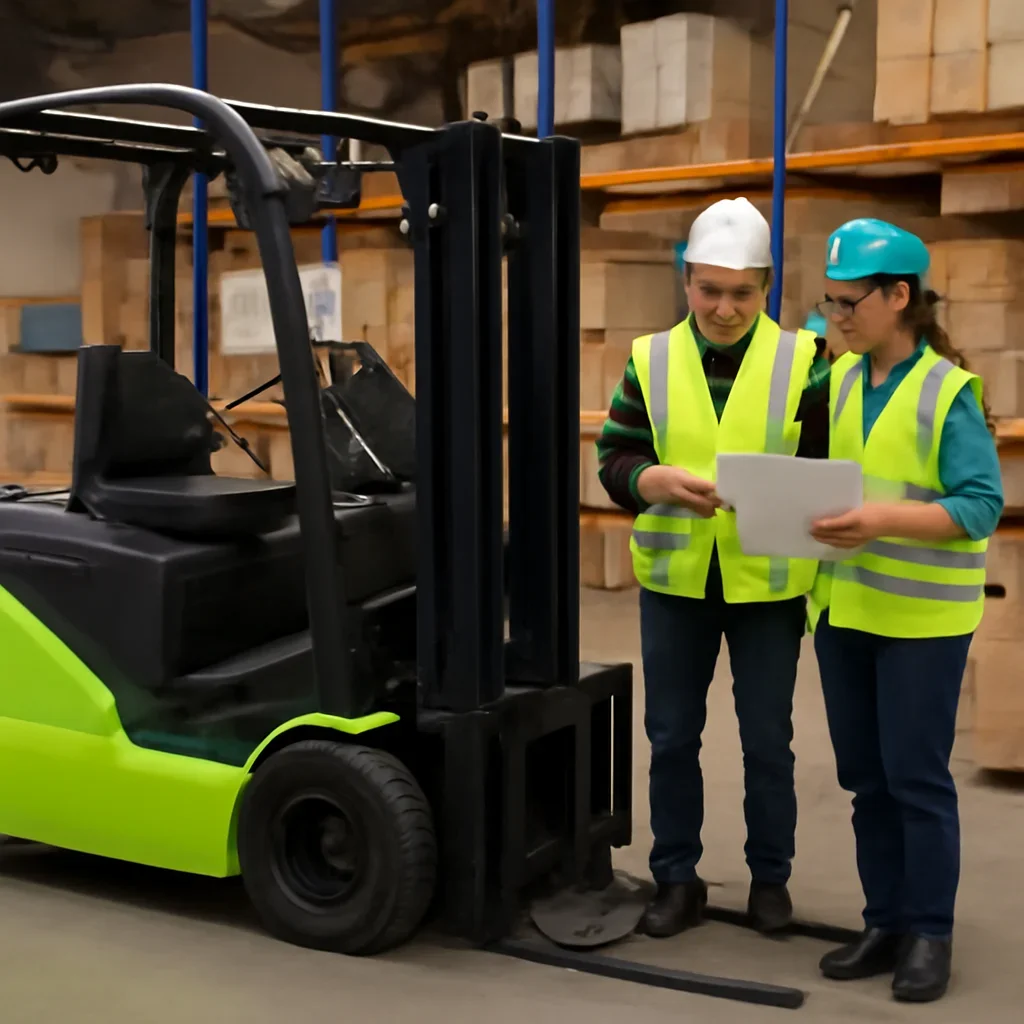 Electric forklift delivery and service planning related to delivery