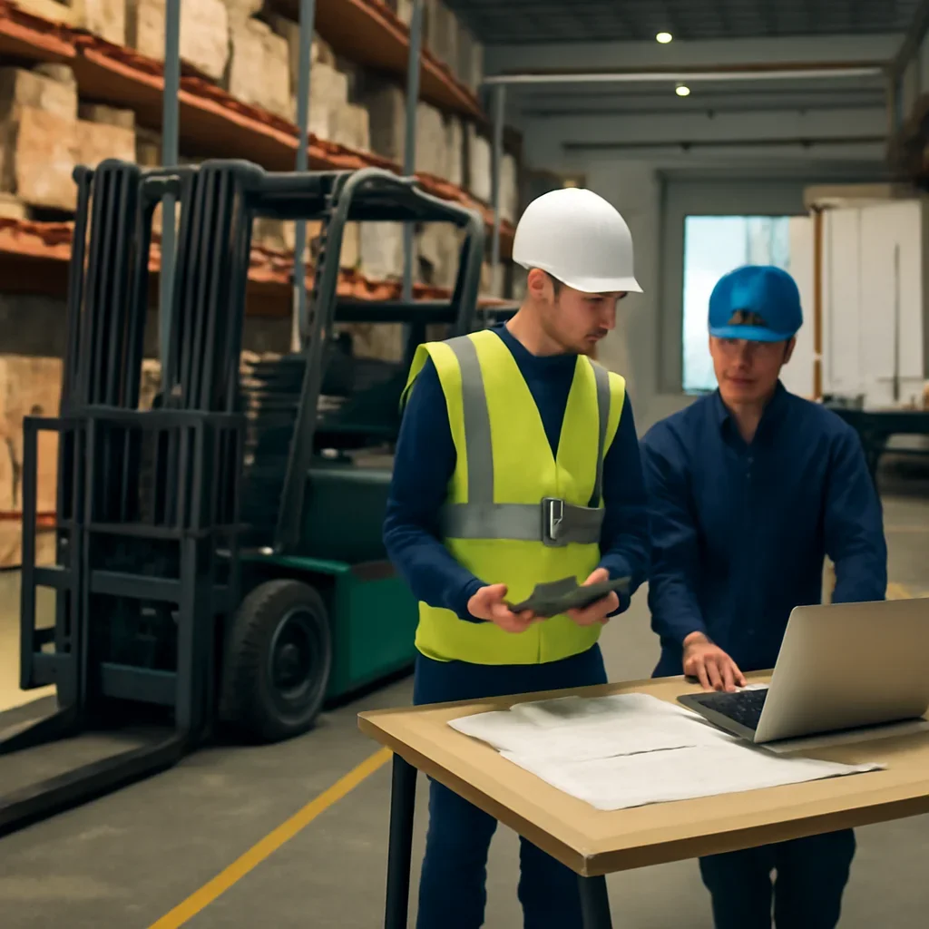 Electric forklift delivery and service planning related to electric counterbalance forklifts