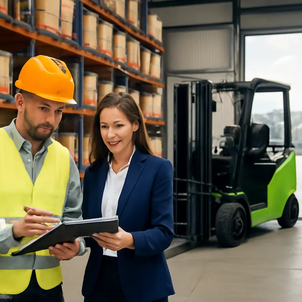 Electric forklift delivery and service planning related to electric forklift sales
