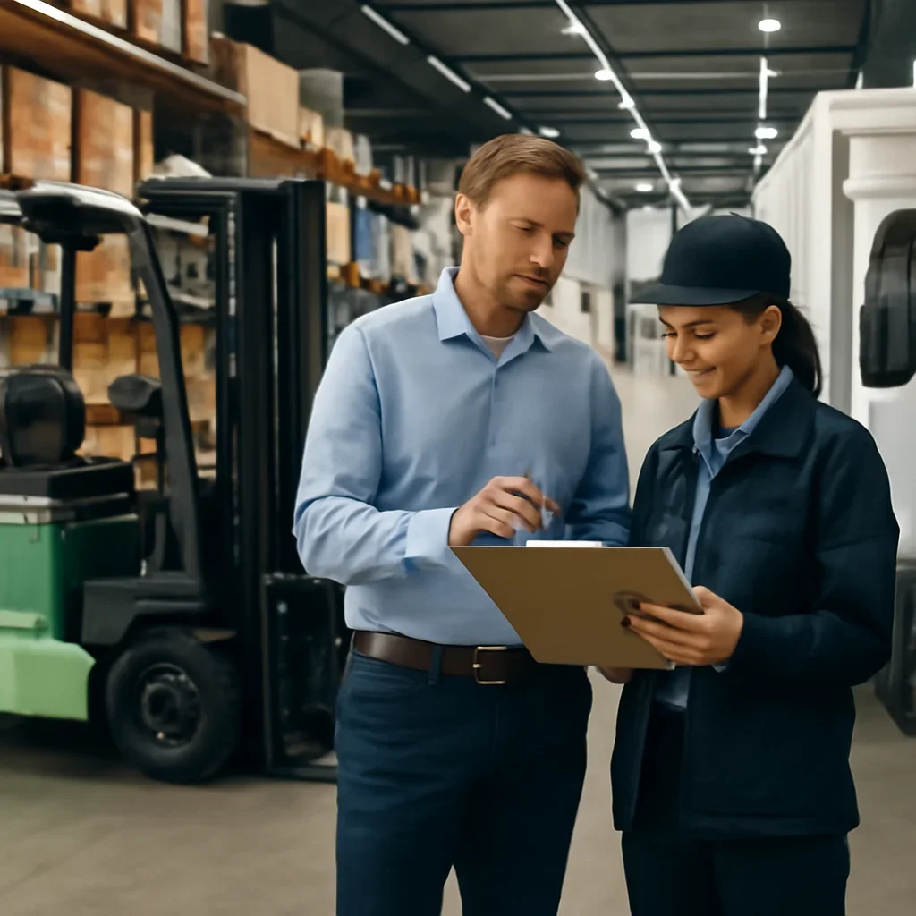 Electric forklift delivery and service planning related to electric forklifts