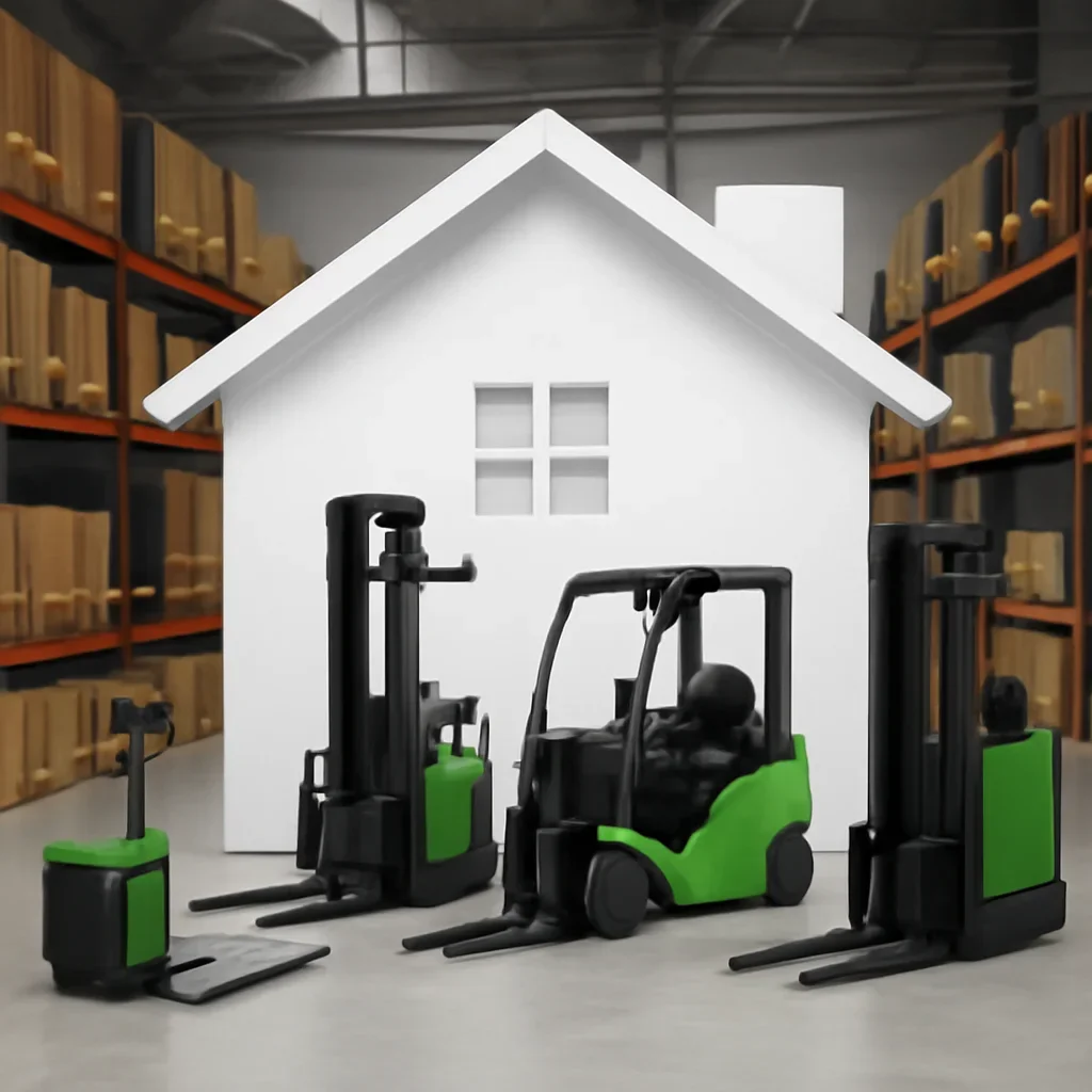 Electric forklift lineup supporting home