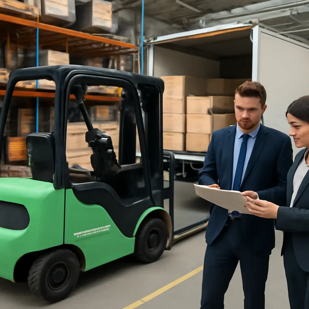 Electric forklift delivery and service planning related to logistics & 3pl