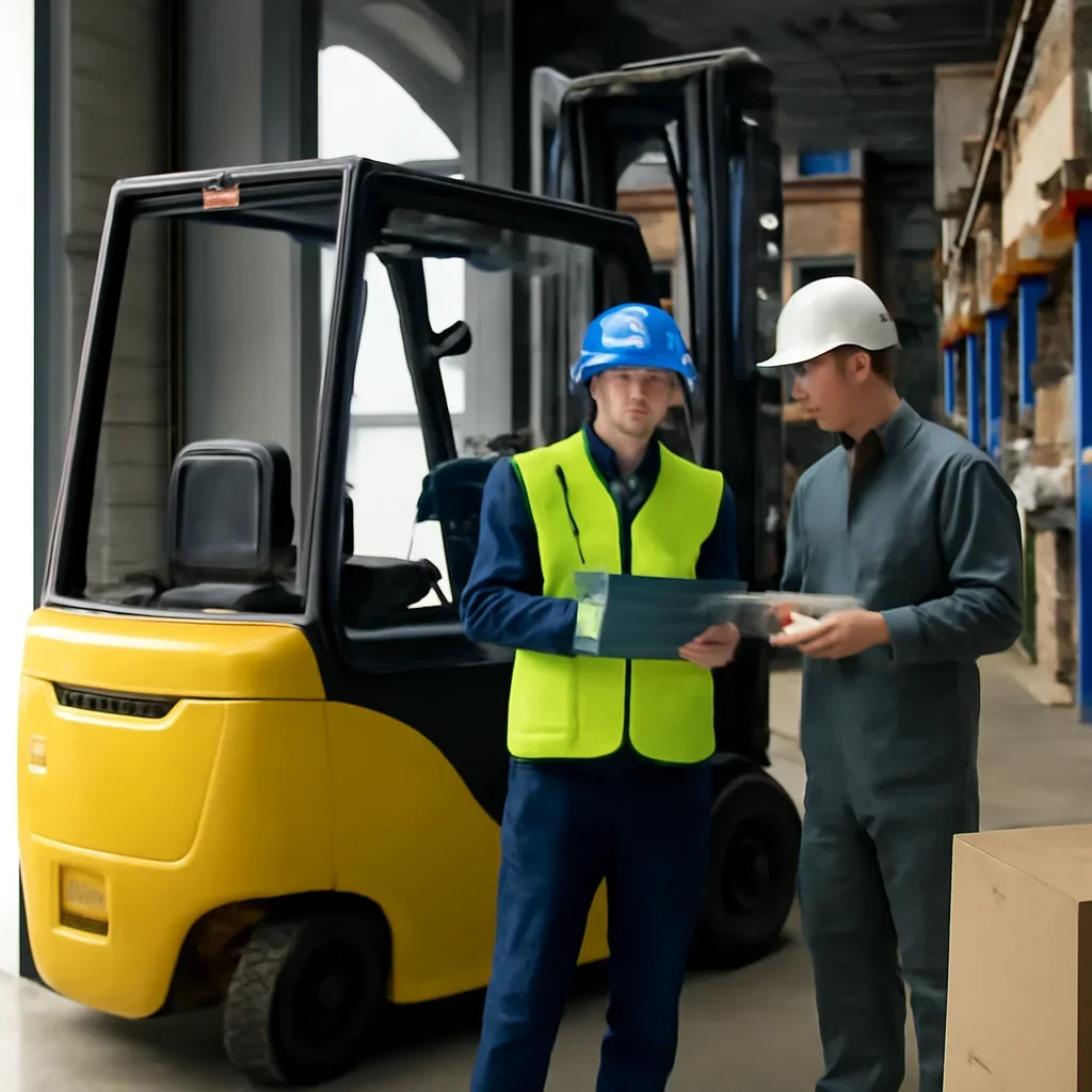Electric forklift delivery and service planning related to manufacturing