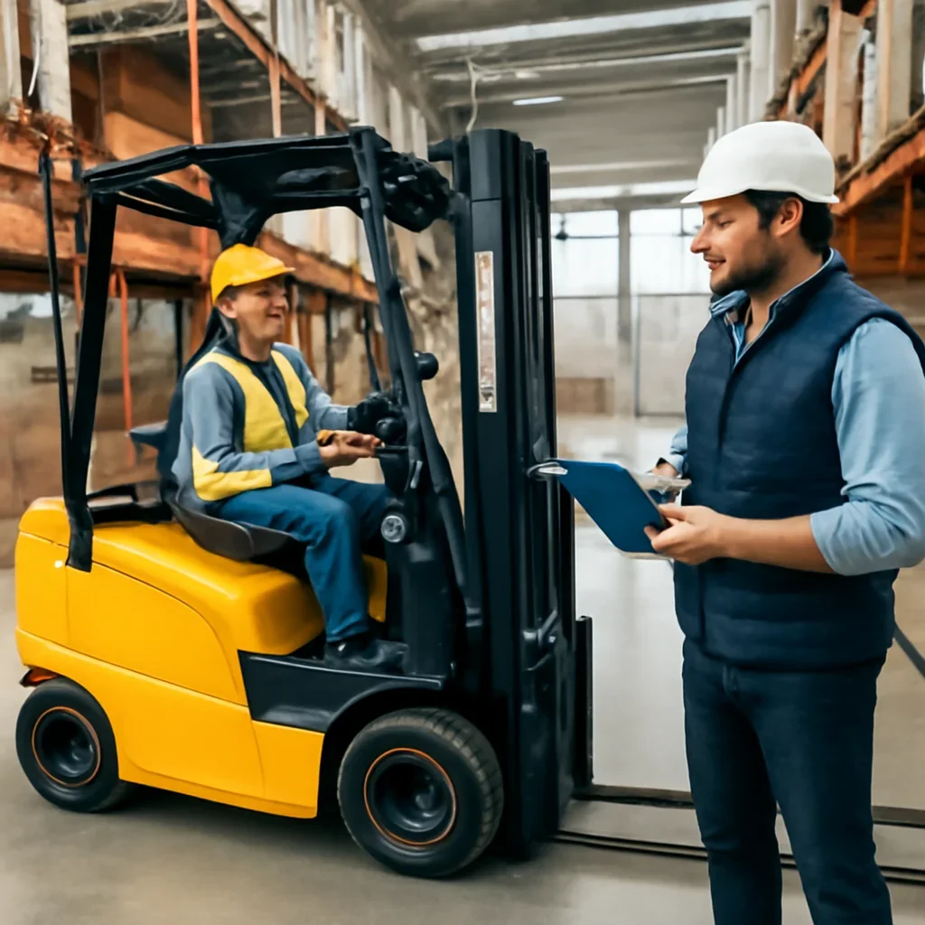 Electric forklift delivery and service planning related to warehousing