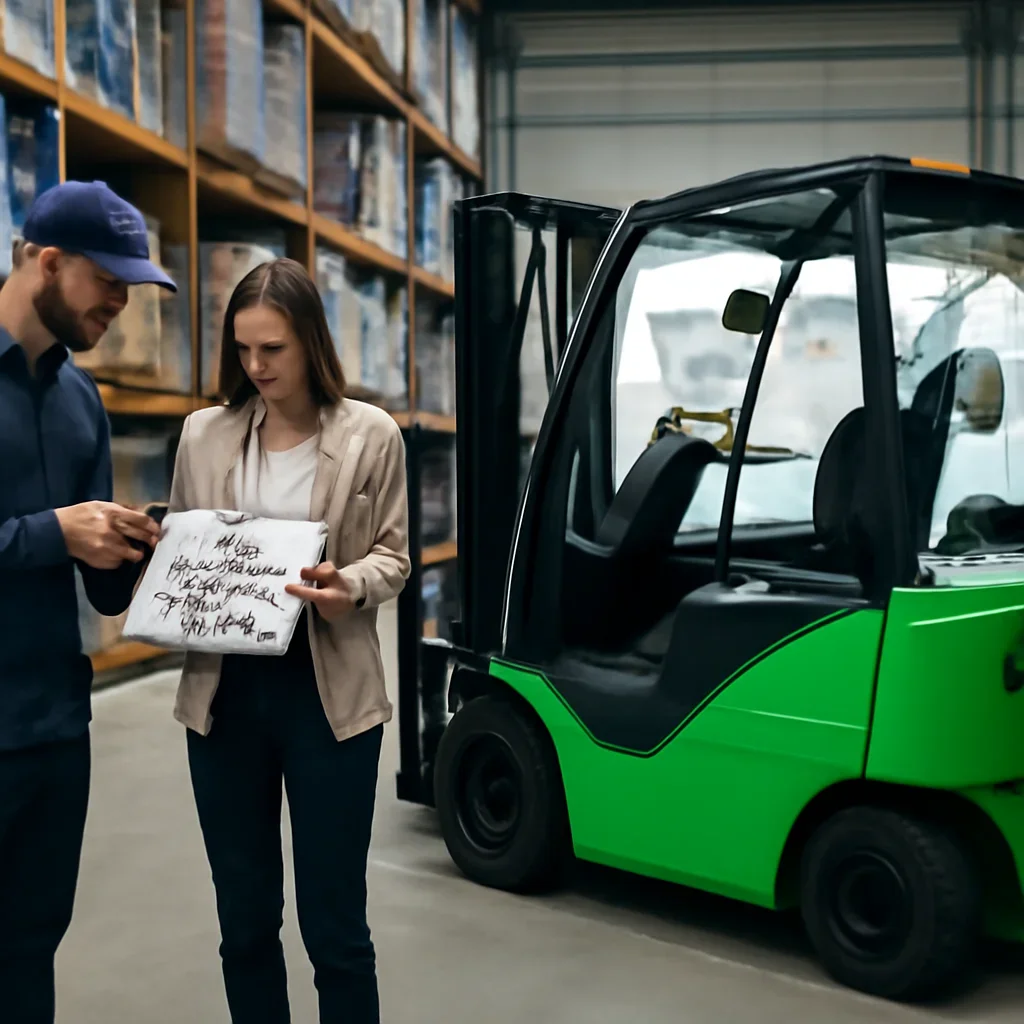 Electric forklift delivery and service planning related to integrations