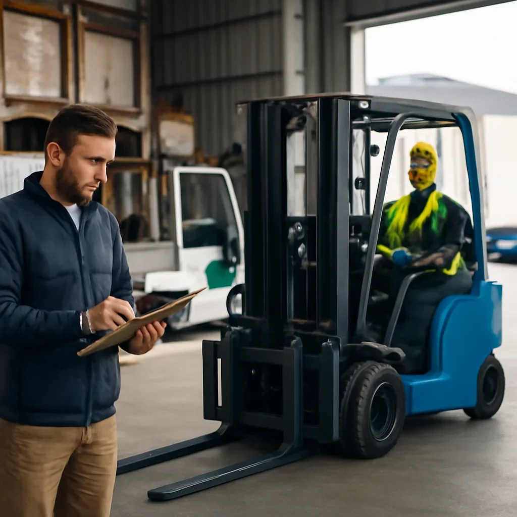Electric forklift delivery and service planning related to new electric forklifts
