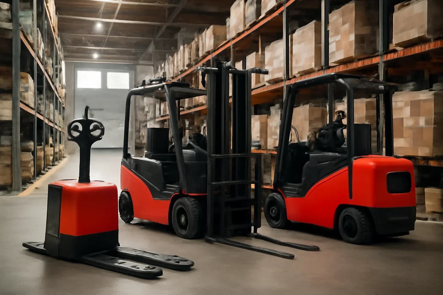 Pearland electric pallet jacks planning scene with electric material handling equipment