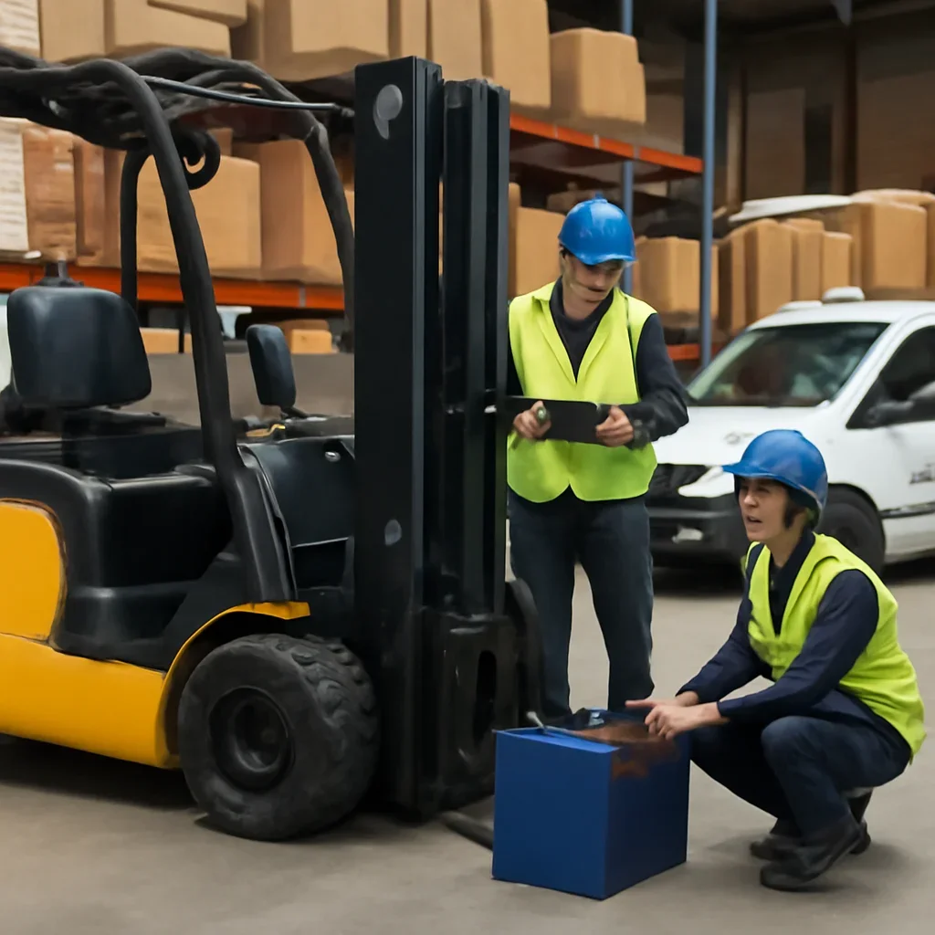 Electric forklift delivery and service planning related to planned maintenance