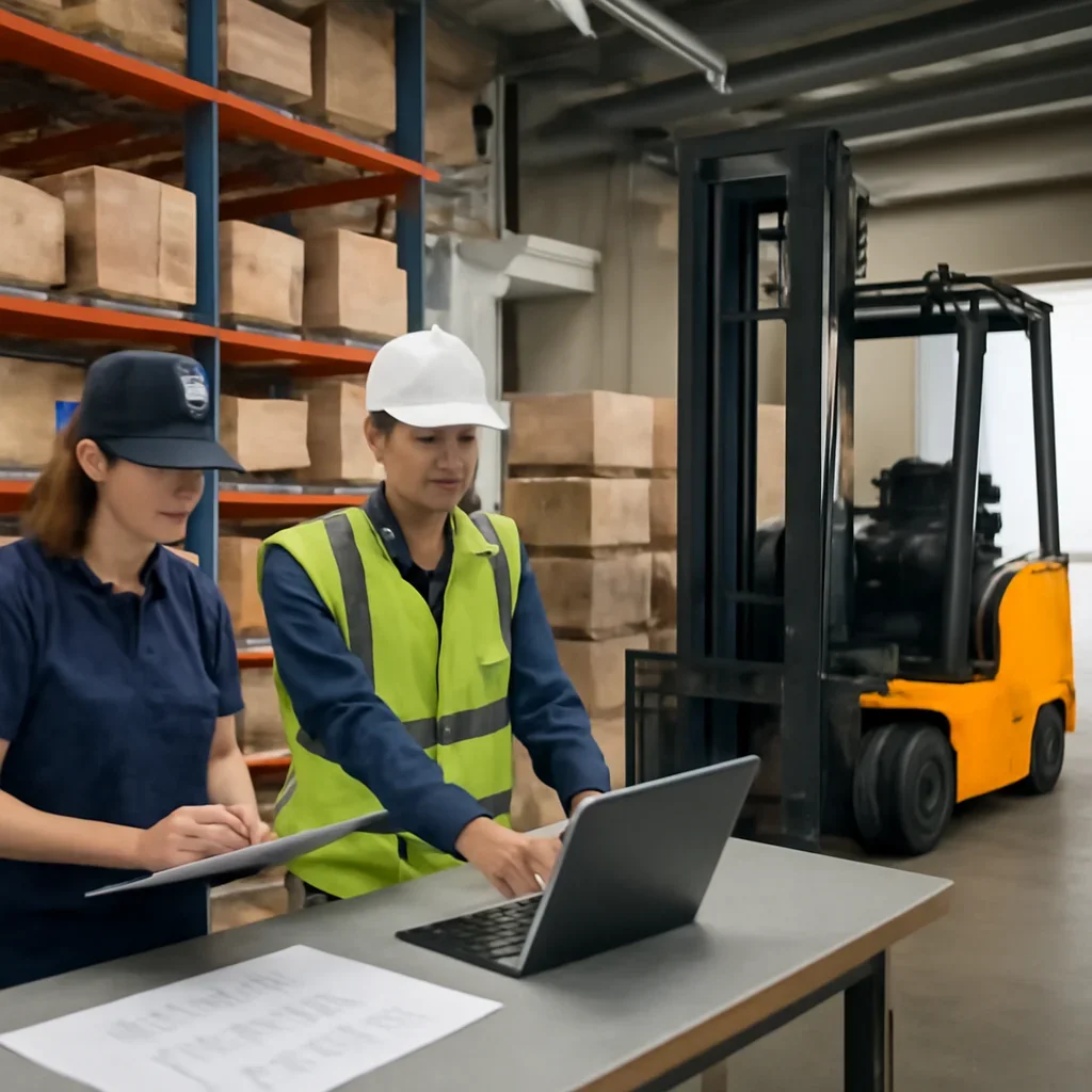 Electric forklift delivery and service planning related to reach trucks