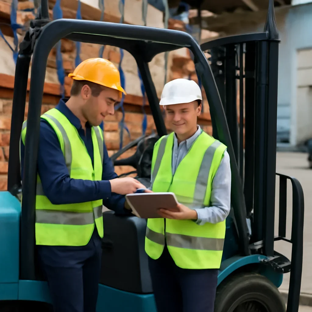 Electric forklift delivery and service planning related to safety inspections