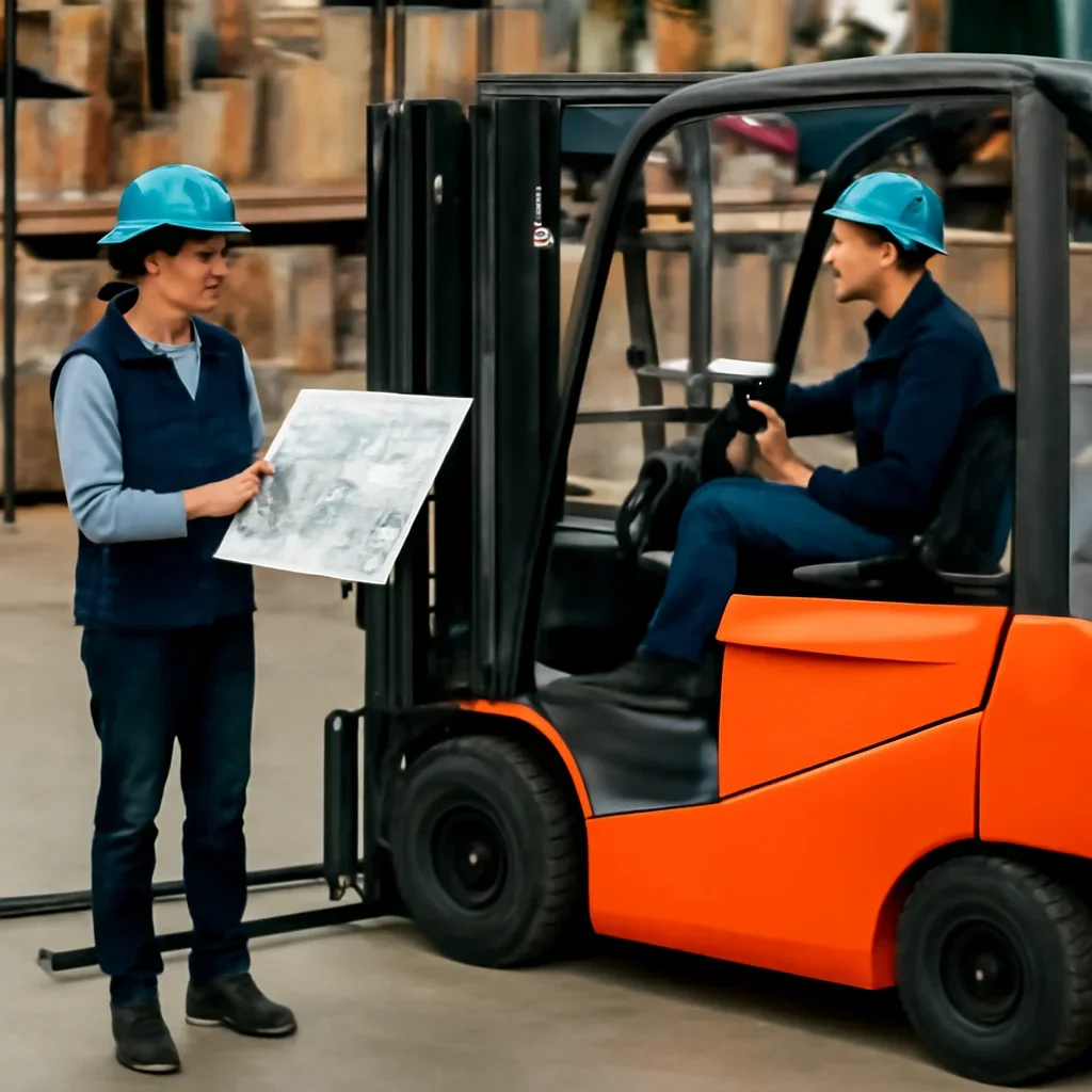 Electric forklift delivery and service planning related to service area