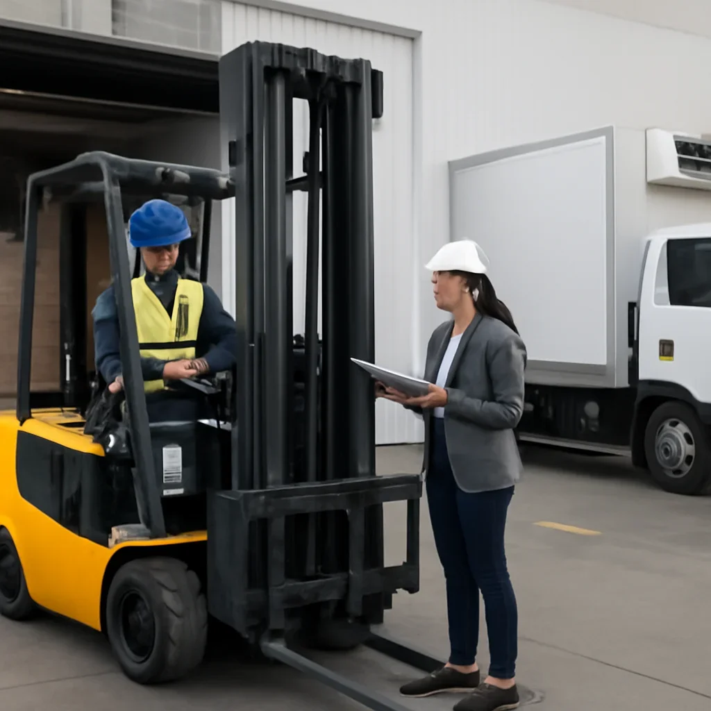 Electric forklift delivery and service planning related to cold storage solutions