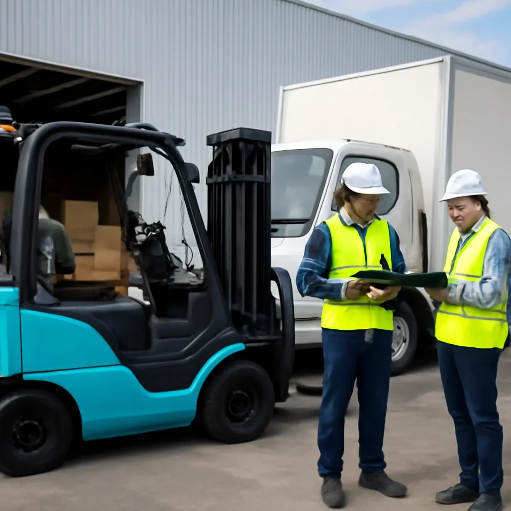 Electric forklift delivery and service planning related to distribution center solutions