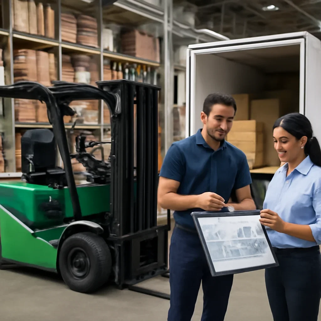 Electric forklift delivery and service planning related to fleet electrification solutions
