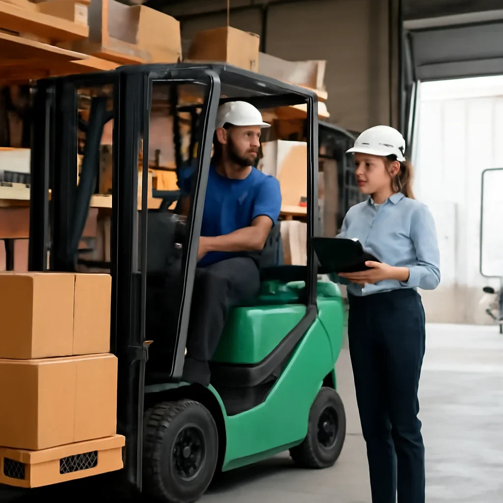 Electric forklift delivery and service planning related to manufacturing solutions