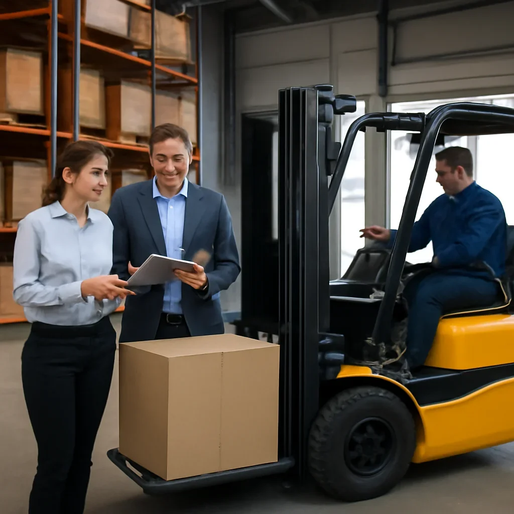 Electric forklift delivery and service planning related to warehouse operations solutions