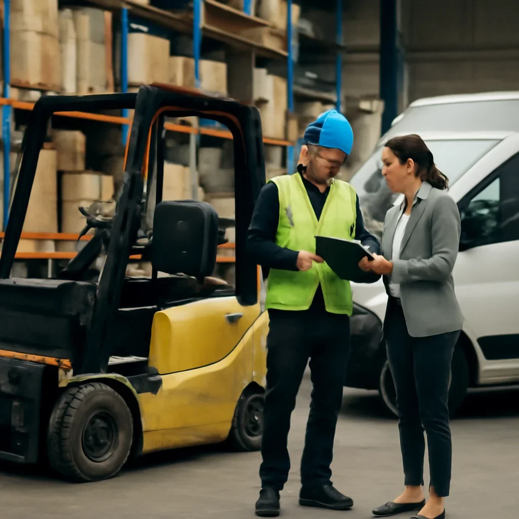 Electric forklift delivery and service planning related to used electric forklifts
